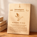 Holzschild Totemtier Schneegans (22. Dezember – 19. Januar)