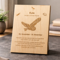 Holzschild Totemtier Eule (22. November – 21. Dezember)