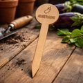 Pflanzenstecker Aubergine – Lasergravur Holzstecker mit Auberginen-Motiv, Gartendeko Geschenk