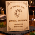 Holzschild Cabernet Sauvignon – Lasergravur Weinliebhaber Geschenk | Vollkörperig & Gut Gereift