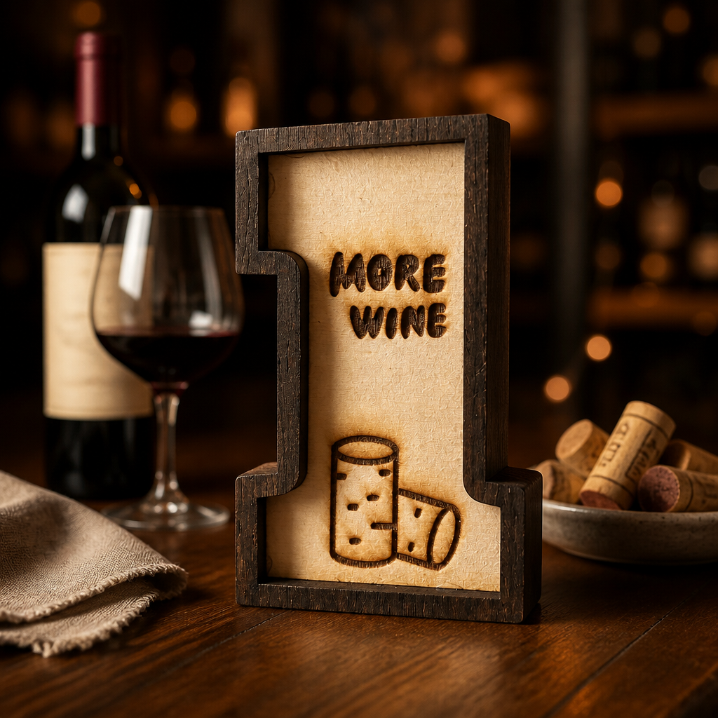 XXL Wein Wanduhr aus Holz – Lasergravur Ziffern mit Wein-Motiven | Geschenk für Weinliebhaber
