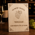 Encruzado Holzschild – „Ich bin wie ein guter Encruzado“ | Lasergravur Weißwein Geschenk