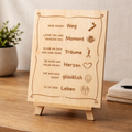 Holzschild Gehe deinen Weg – Spruch & Lebensmotto | Lasergravur Geschenk Holzdeko