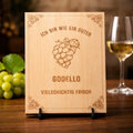 Holzschild Godello – Lasergravur Weinliebhaber Geschenk | Vielschichtig & Frisch