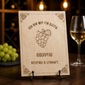 Gouveio Holzschild – „Ich bin wie ein guter Gouveio“ | Lasergravur Weißwein Geschenk