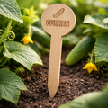 Pflanzenstecker Gurken – Lasergravur Holzstecker mit Gurken-Motiv, Gartendeko Geschenk