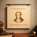 Holzschild Johann Wolfgang von Goethe – Lasergravur Zitat Geschenk | Seinem Herzen folgen