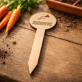 Pflanzenstecker Karotte – Lasergravur Holzstecker mit Karotten-Motiv, Gartendeko Geschenk
