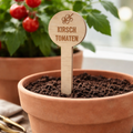 Pflanzenstecker Kirschtomaten – Lasergravur Holzstecker mit Kirschtomaten-Motiv, Gartendeko Geschenk