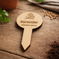 Pflanzenstecker Koriander (Coriandrum sativum) | Lasergravur Kräuterstecker Holz | 2,75€