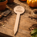 Pflanzenstecker Kürbis – Lasergravur Gartendeko Geschenk | Holzschild Gemüsegarten