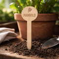 Pflanzenstecker Mangold – Lasergravur Holzstecker mit Mangold-Motiv, Gartendeko Geschenk