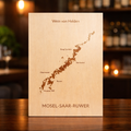 Wooden Sign Moselle-Saar-Ruwer - "Wine of Heroes" | Laser Engraved Wine List Moselle