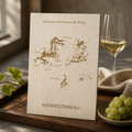 Holzschild Niederösterreich Weinregion Karte | Lasergravur Wein Deko Geschenk
