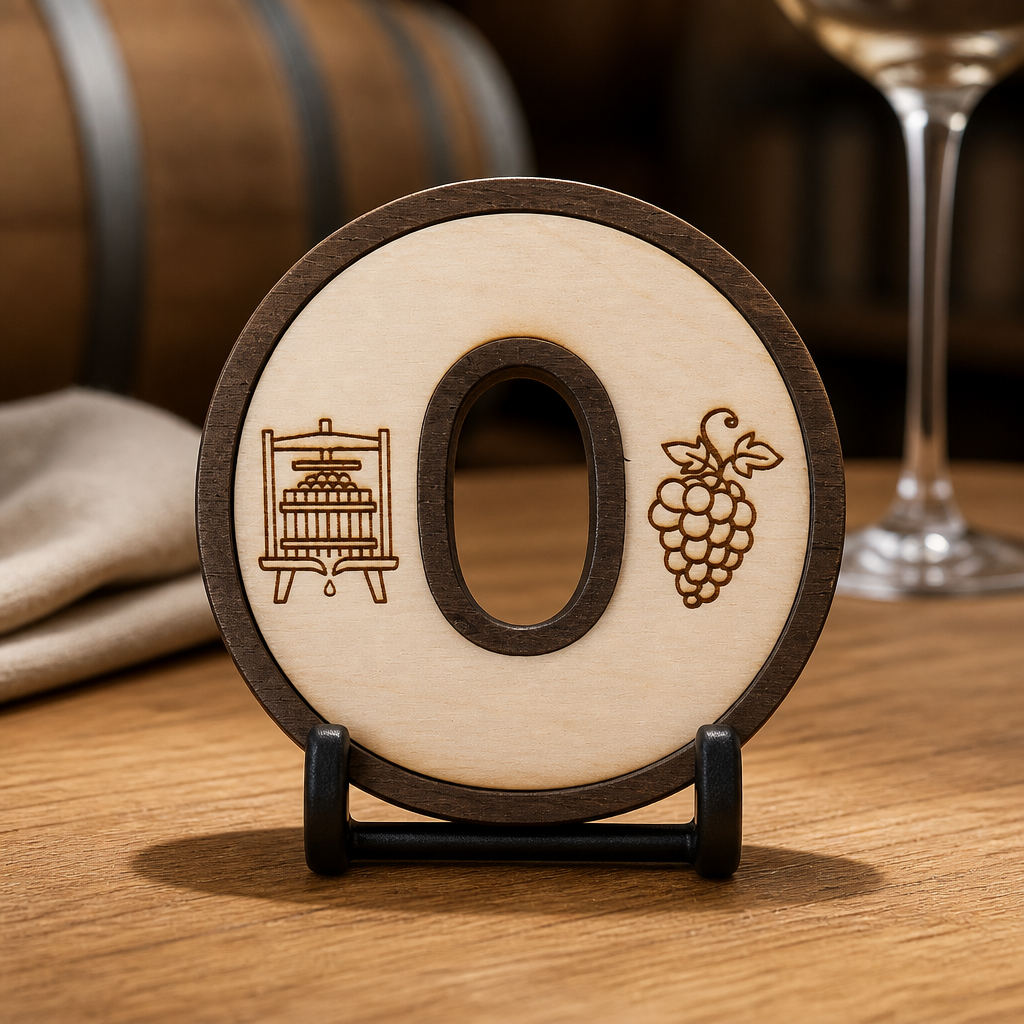 XXL Wein Wanduhr aus Holz – Lasergravur Ziffern mit Wein-Motiven | Geschenk für Weinliebhaber
