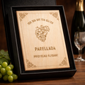Holzschild Parellada – Lasergravur Weinliebhaber Geschenk | Prickelnd & Elegant