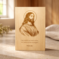 Holzschild Psalm 23,1 – Lasergravur Bibelvers Geschenk | Der HERR ist mein Hirte