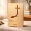 Holzschild Psalm 119,105 – Lasergravur Bibelvers Geschenk | Dein Wort ist meines Fußes Leuchte