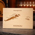 Wooden Sign Rheingau – "Riesling Home" | Laser Engraving Wine List Rheingau