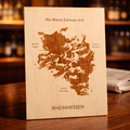 Wooden sign Rheinhessen – "Where Wines Call Home" | Laser Engraving Wine List Rheinhessen