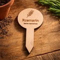 Pflanzenstecker Rosmarin (Salvia rosmarinus) | Lasergravur Kr e4uterstecker Holz | 2,75 ac