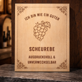 Wooden sign "I am like a good Scheurebe" | Laser engraving Wine humor gift