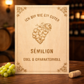 Holzschild Sémillon – Lasergravur Weinliebhaber Geschenk | Edel & Charaktervoll