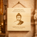 Holzschild Siddhartha Gautama – Lasergravur Zitat Geschenk | Was du denkst, bist du