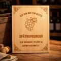 Wooden sign "I'm like a good Pinot Noir" | Laser Engraving Wine Humor Gift