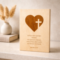 Holzschild Sprüche 3,5-6 – Lasergravur Bibelvers Geschenk | Verlass dich auf den HERRN