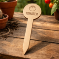 Pflanzenstecker Tomaten – Lasergravur Gartendeko Geschenk | Holzschild Gemüsegarten