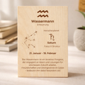 Holzschild Sternzeichen Wassermann (21. Januar – 19. Februar)