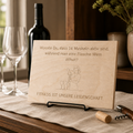 Holzschild Wein Fitness | 14 Muskeln beim Wein  öffnen | Lasergravur Geschenk
