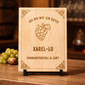 Holzschild Xarel-lo – Lasergravur Weinliebhaber Geschenk | Charaktervoll & Zart